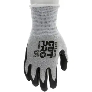 MCR Safety 92743BPL-XCP1 CutPro  92743BP 13-ga HyperMax  Bi-Polymer Coated Gloves, Large, Salt-and-Pepper/Black Pair