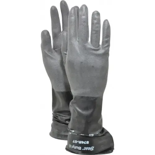 Chemical Resistant Gloves: Small, 14 mil Thick, Butyl, Unsupported Pair Chemical Resistant Gloves: Small, 14 mil Thick, Butyl, Unsupported Pair