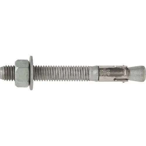 Concrete Wedge Expansion Anchor: 1/2" Dia, 5-1/2" OAL, 2" Min Embedment Concrete Wedge Expansion Anchor: 1/2" Dia, 5-1/2" OAL, 2" Min Embedment