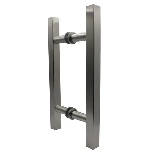 12" Ladder Style Square Back-To-Back Pull Handle Brushed Stainless 12" Ladder Style Square Back-To-Back Pull Handle Brushed Stainless