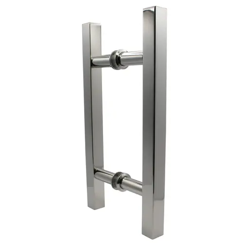 12" Ladder Style Square Back-To-Back Pull Handle Polished Stainless
