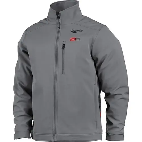 Heated Jacket: Size Small, Gray, Polyester Heated Jacket: Size Small, Gray, Polyester
