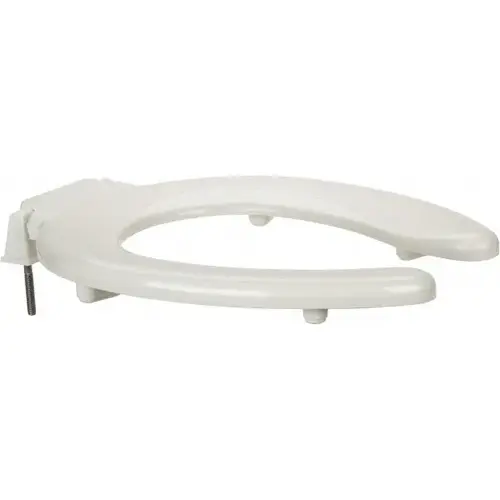 ADA Compliant 2 in. Raised Open Front No Cover Toilet Seat in White ADA Compliant 2 in. Raised Open Front No Cover Toilet Seat in White