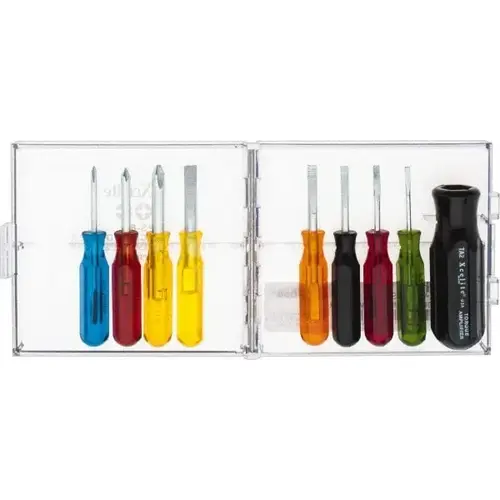 Screwdriver Set: 9 Pc, Phillips & Slotted Screwdriver Set: 9 Pc, Phillips & Slotted