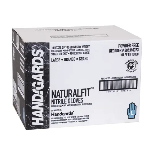 GLOVE NITRILE PERFORMANCE BLACK LARGE