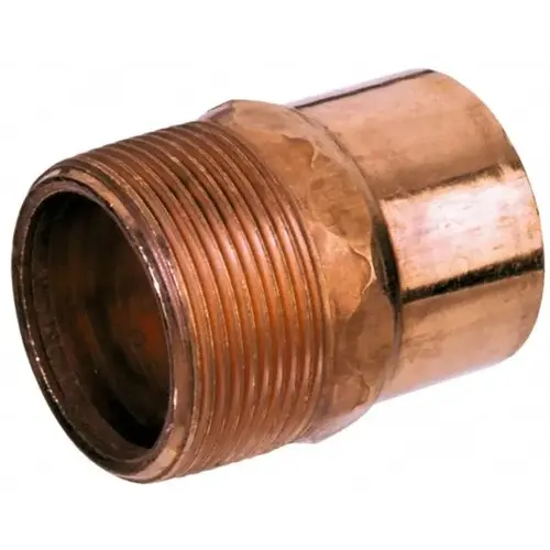 Wrot Copper Pipe Adapter: 5/8" x 3/4" Fitting, C x M, Solder Joint Wrot Copper Pipe Adapter: 5/8" x 3/4" Fitting, C x M, Solder Joint