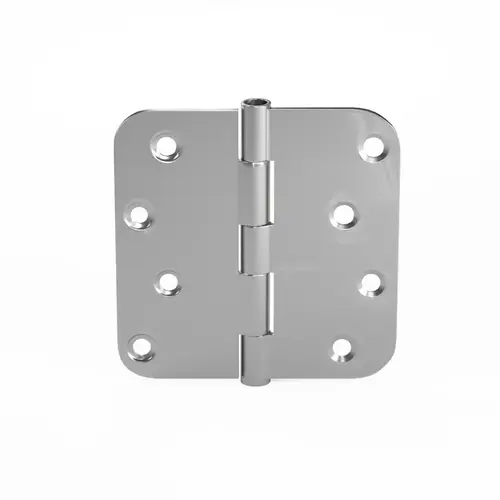 Plain Bearing Butt Hinge Radius Corners Removable Pin Type 4" X 4" Size Satin Nickel Finish Pair