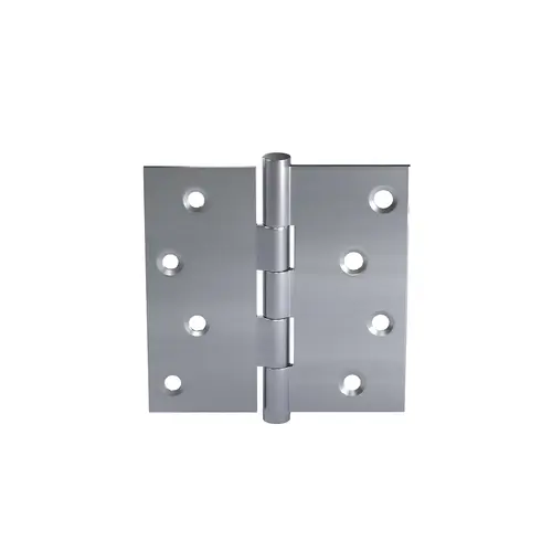 Plain Bearing Butt Hinge Square Corners Non Removable Pin Type 4" X 4" Size Zinc Plated Finish Pair Plain Bearing Butt Hinge Square Corners Non Removable Pin Type 4" X 4" Size Zinc Plated Finish Pair