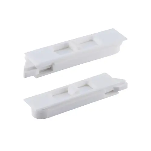 Snap In Tilt Latch Nose Left And Right Hand 3/8" Stile Snap Size 9/32" Nose Size White Finish Pair