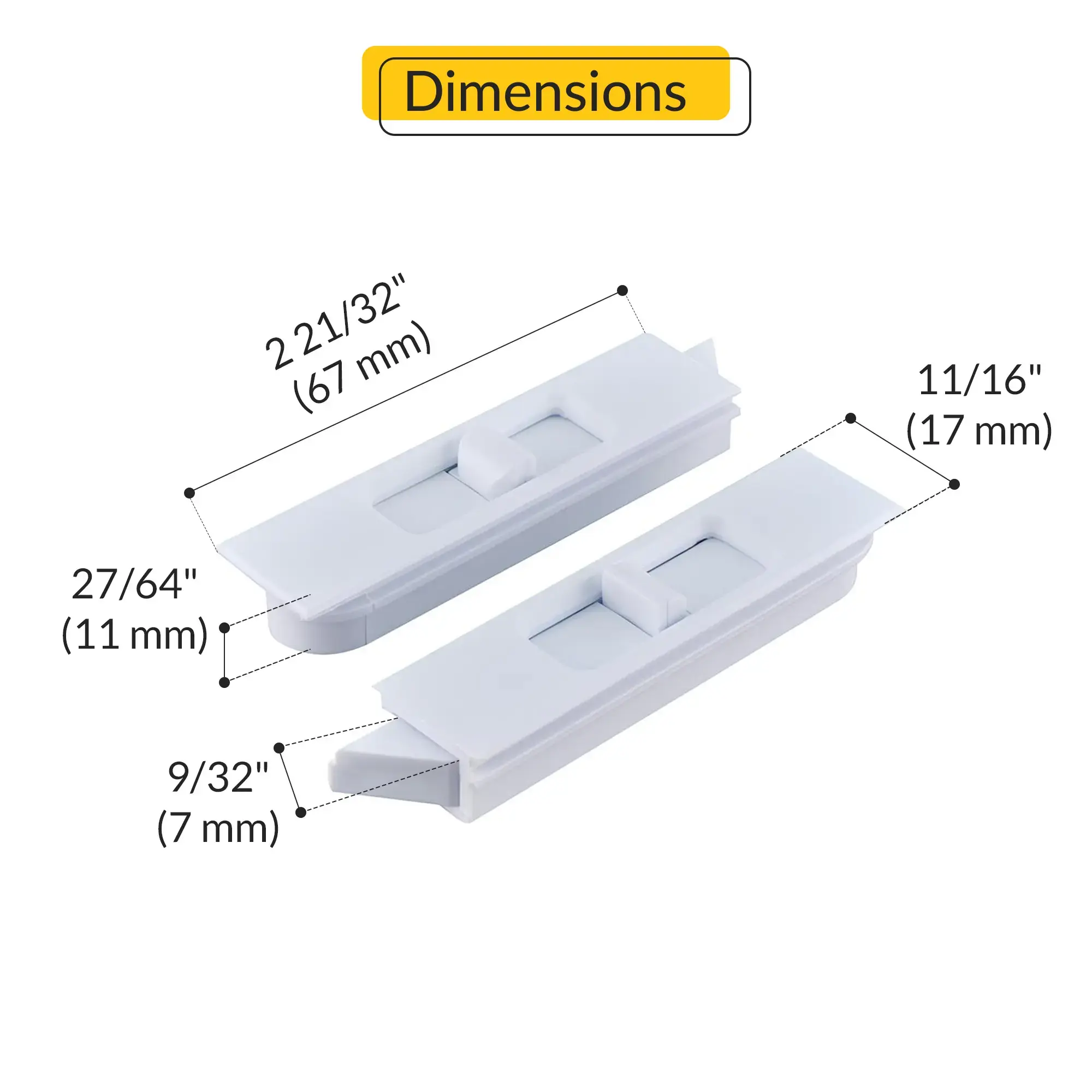 Brixwell 85-819WA Snap In Tilt Latch Nose Left And Right Hand 3/32