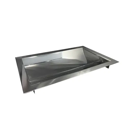 16" X 10" Standard Drop In Deal Tray Polished Stainless Steel 16" Width 16" X 10" Standard Drop In Deal Tray Polished Stainless Steel 16" Width