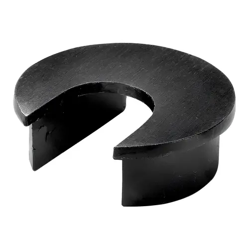 Metal Cable Grommet, One-Piece, Round, diameter 40 mm For workplace organization, Black epoxy, with 20 x 25 mm opening Black, epoxy coated