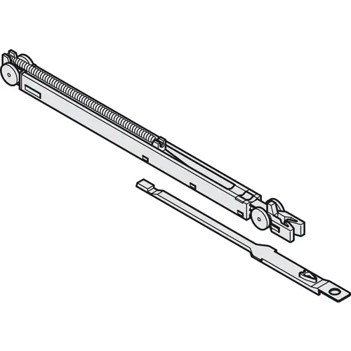Soft-closing Mechanism Set, HAWA, in closing and opening direction 15 kg <15 kg (33 lbs) For installation in running track, door weight: <15 kg (33 lbs), gray, plastic Gray Soft-closing Mechanism Set, HAWA, in closing and opening direction 15 kg <15 kg (33 lbs) For installation in running track, door weight: <15 kg (33 lbs), gray, plastic Gray