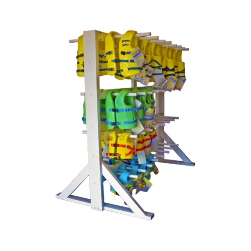 Recycled Plastic Life Vest Rack, 48 vest capacity