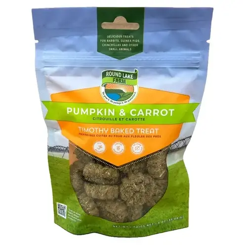Carrot & Pumpkin Timothy Baked Treats 3oz Bag Carrot & Pumpkin Timothy Baked Treats 3oz Bag
