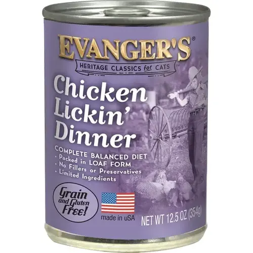 Heritage Classic Chicken Lickin' Dinner for Cats, 12.5 oz Can - pack of 12 Heritage Classic Chicken Lickin' Dinner for Cats, 12.5 oz Can - pack of 12