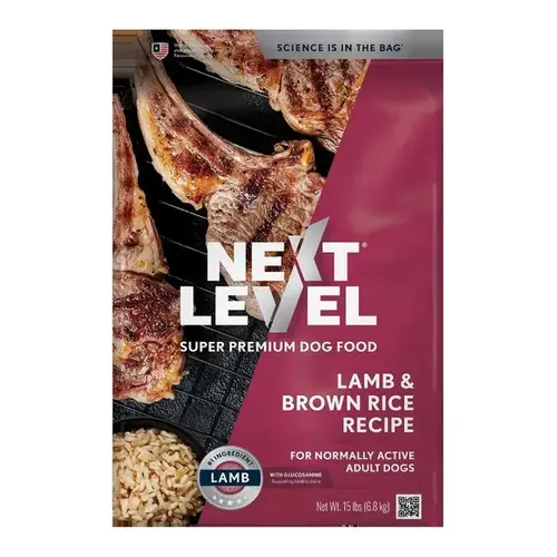 Next Level Lamb & Brown Rice Recipe - 4lb Bag - pack of 8