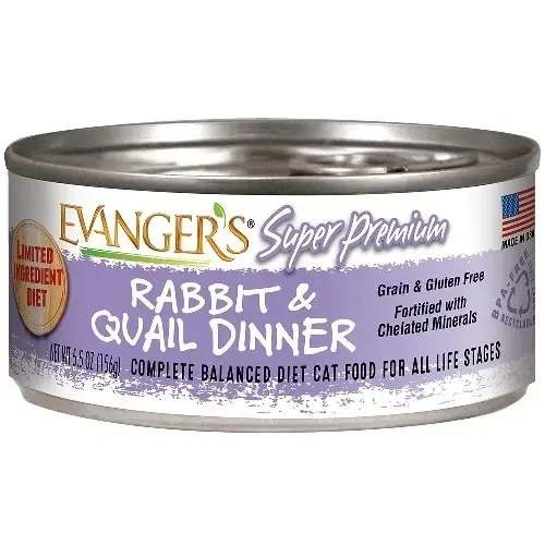 Super Premium Rabbit & Quail Dinner for Cats - 5.5 oz Can - pack of 24