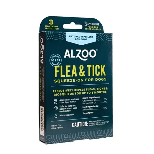 Plant-Based Flea & Tick Squeeze-On for Dogs - 3 applicators