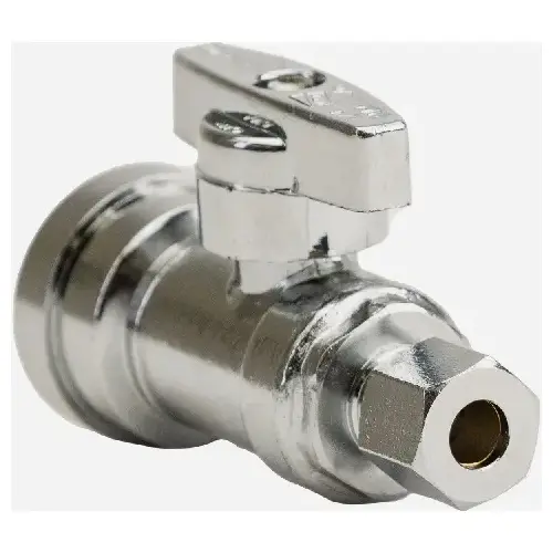 ProBite 1/2" Push-to-Connect x 1/4" O.D. Compression Quarter-Turn Straight Stop Valve ProBite 1/2" Push-to-Connect x 1/4" O.D. Compression Quarter-Turn Straight Stop Valve