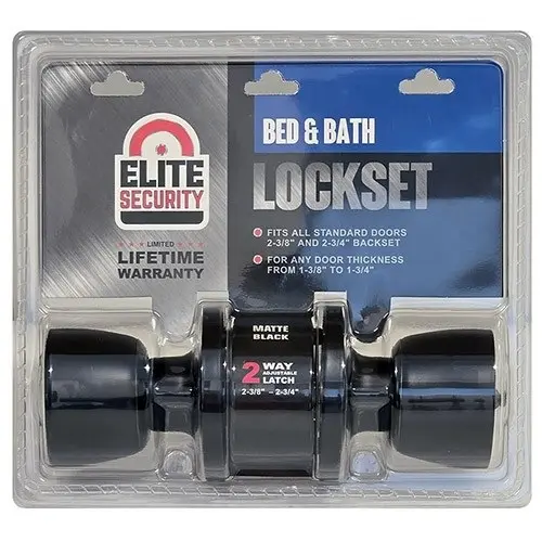 MR Brands LLC Elite Tulip Privacy Lockset - Matte Black 01100