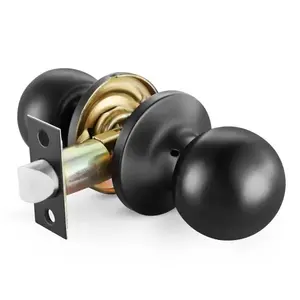 Grip Tight Tools PA01BL Passage Ball Door Knob - Matte Black