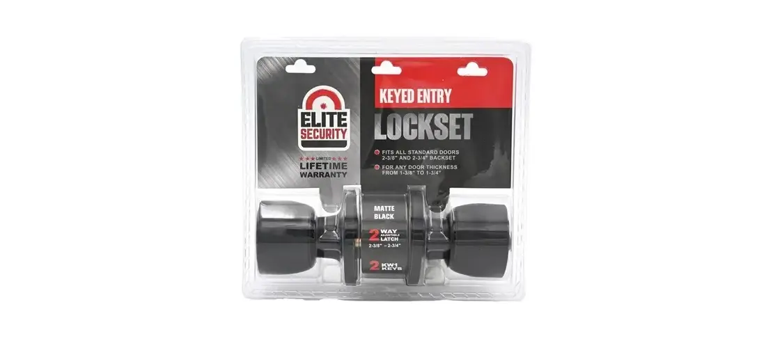 MR Brands LLC 01099 Elite Security Tulip Entry Lockset - Matte