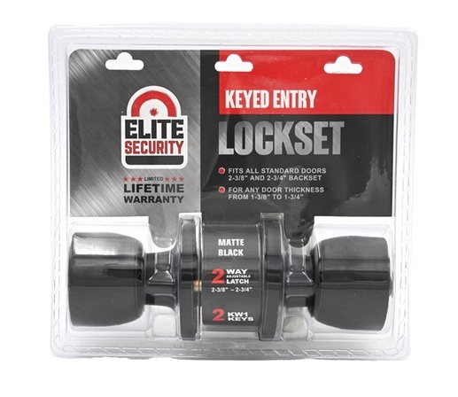 ドットール MR Brands LLC 01099 Elite Security Tulip Entry Lockset - Matte