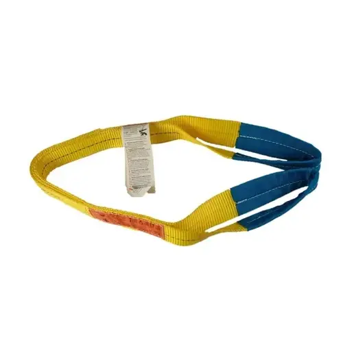 AMH Eye & Eye Web Sling 2" x 10 ft - Yellow w/ Blue AMH Eye & Eye Web Sling 2" x 10 ft - Yellow w/ Blue