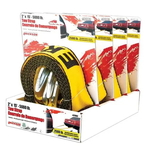 TOW STRAP 2"x 15 ft, 5000 lbs - BULK TOW STRAP 2"x 15 ft, 5000 lbs - BULK
