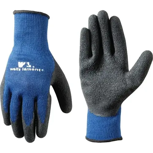Men's Textured Latex Coated Grip Gloves - Extra Large / Blue Pair