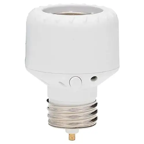 Light Control Socket, 100 W, CFL/Incandescent/LED Lamp, White