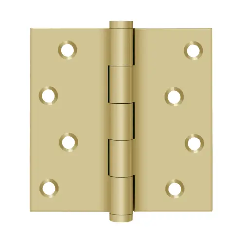 4" x 4" Square Hinges Residential / Zig-Zag in Brushed Brass Pair 4" x 4" Square Hinges Residential / Zig-Zag in Brushed Brass Pair