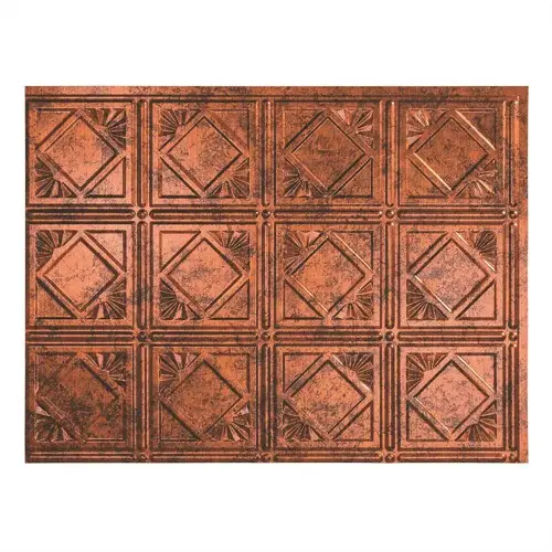 Fasade 18.25 in. x 24.25 in. Moonstone Copper Traditional Style # 4 PVC Decorative Backsplash Panel Fasade 18.25 in. x 24.25 in. Moonstone Copper Traditional Style # 4 PVC Decorative Backsplash Panel