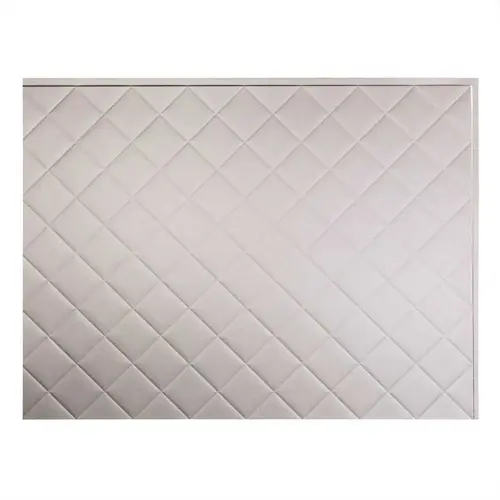 Fasade 18.25 in. x 24.25 in. Argent Silver Quilted PVC Decorative Backsplash Panel Fasade 18.25 in. x 24.25 in. Argent Silver Quilted PVC Decorative Backsplash Panel