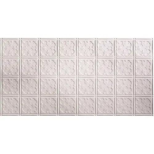 Fasade Traditional Style #10 2 ft. x 4 ft. Glue-Up PVC Ceiling Tile in Matte White Fasade Traditional Style #10 2 ft. x 4 ft. Glue-Up PVC Ceiling Tile in Matte White