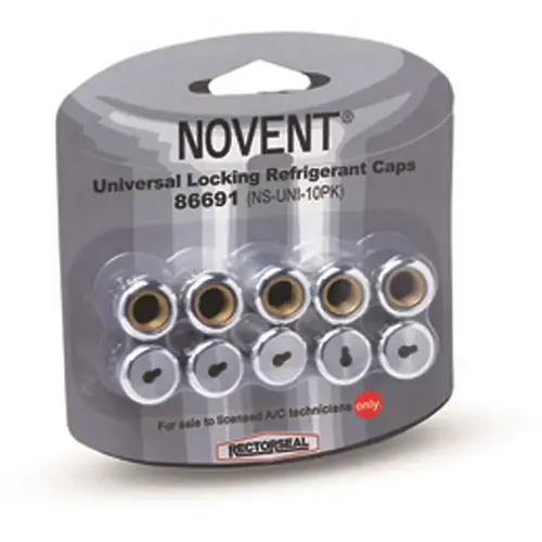 Rectorseal Novent Silver Universal Refrigerant Cap 1/4" 10 Per Package