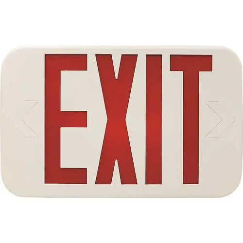 Simply Conserve LED Exit Sign With Battery Backup, Dual Sided, Red/green