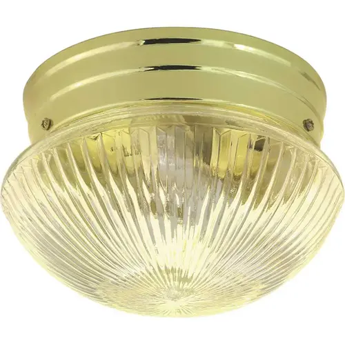 Satco Polished Brass One-Light 8 Mushroom Flush Mount Satco Polished Brass One-Light 8 Mushroom Flush Mount