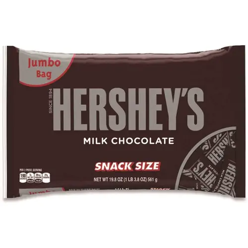 Hershey'S Snack Size Bars, Milk Chocolate, 19.8 Oz Bag