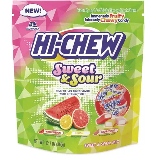 Hi-Chew Fruit Chews, Sweet And Sour, 12.7 Oz, Package Of 3 Hi-Chew Fruit Chews, Sweet And Sour, 12.7 Oz, Package Of 3