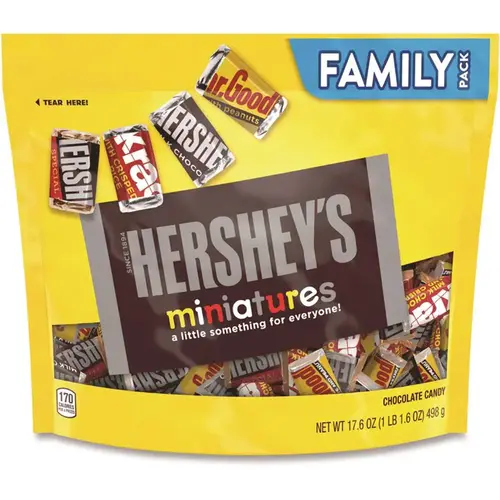 Hershey'S Miniatures Variety Family Pack, Assorted Chocolates, 17.6 Oz Bag