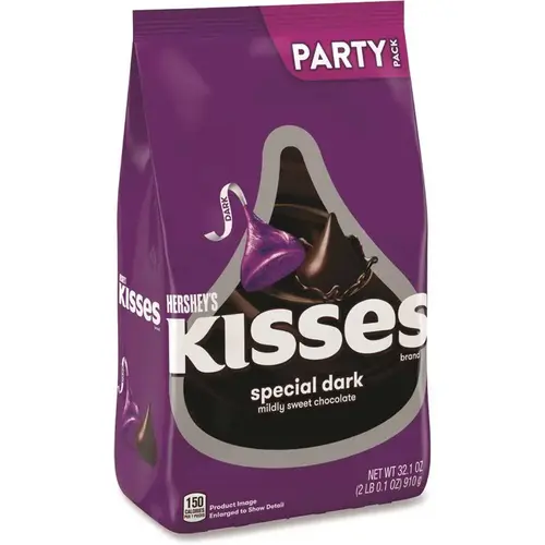 Hershey'S Kisses Special Dark Chocolate Candy, Party Pack, 32.1 Oz Bag