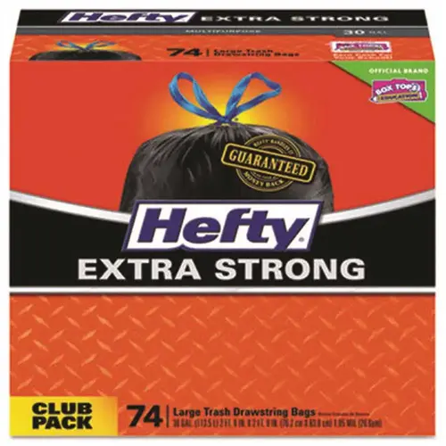 Hefty Ultra Strong Tall Kitchen & Trash Bags,30 Gallon, Black, Carton Of 222 Hefty Ultra Strong Tall Kitchen & Trash Bags,30 Gallon, Black, Carton Of 222