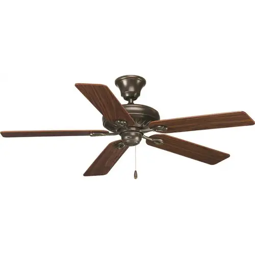Progress Lighting Airpro 52" 5 Reversible Blade Ceiling Fan Antique Bronze Chrry Progress Lighting Airpro 52" 5 Reversible Blade Ceiling Fan Antique Bronze Chrry