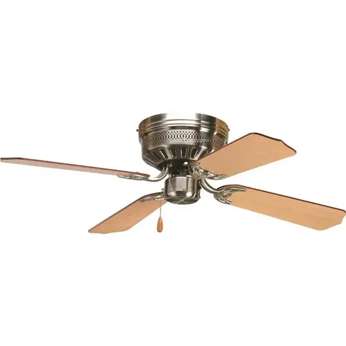 Progress Lighting Airpro Hugger 42" 4 Reversible Blade Ceiling Fan Brush-Nickel Progress Lighting Airpro Hugger 42" 4 Reversible Blade Ceiling Fan Brush-Nickel