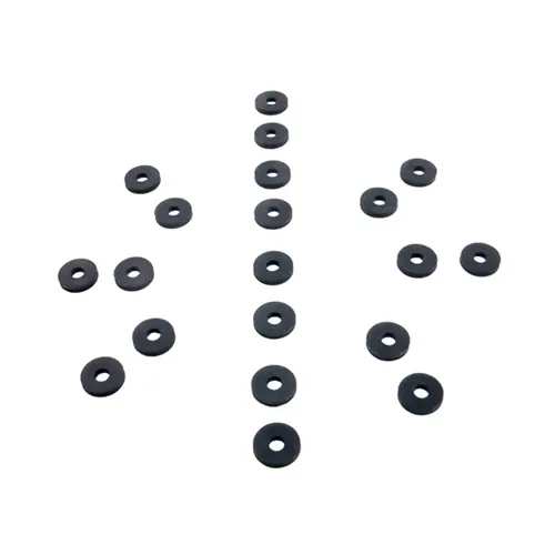 Flat Rubber Washers. 7/32" I.D., 5/8" O.D., 1/8" thick