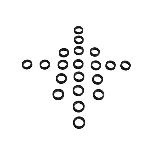 Flat Rubber Washers. 3/8" I.D., 1/2" O.D., 1/8" thick