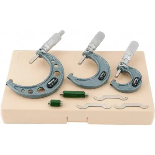 0-3 in, .0001 in OD Micrometer Set, w/Std.; Mic set, Outside, 0-3 0-3 in, .0001 in OD Micrometer Set, w/Std.; Mic set, Outside, 0-3