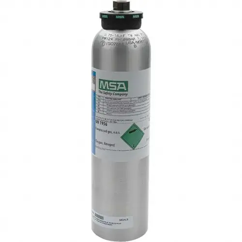 RP Reactive Gas Calibration Cylinder, 58 L, 1.45% CH4, 15% O2, 60 PPM CO, 20 PPM H2S, Aluminum